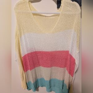 Colorful Striped Knit Sweater